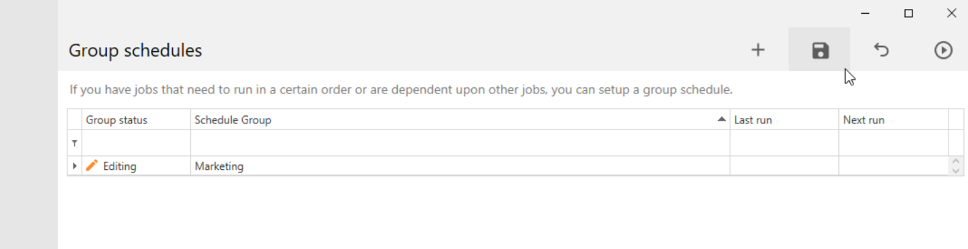 Group Scheduling for Workbench 5 Jobs