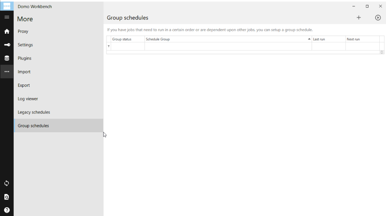 Group Scheduling for Workbench 5 Jobs