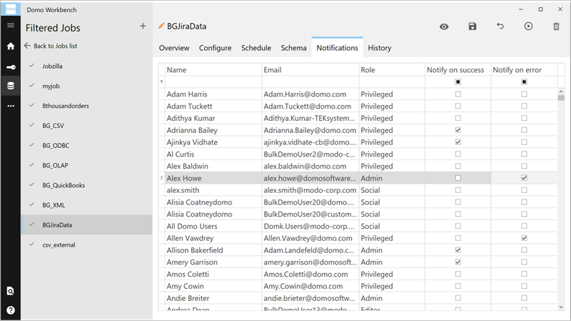 Setting Notifications in Workbench 5