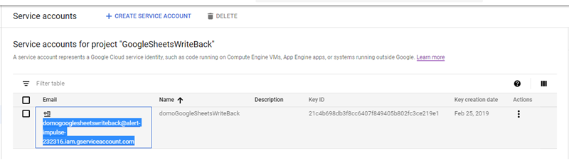 Google Sheets Writeback Connector