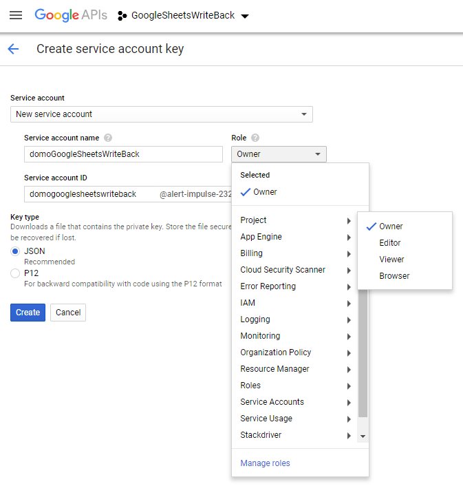 Google Sheets Writeback Connector