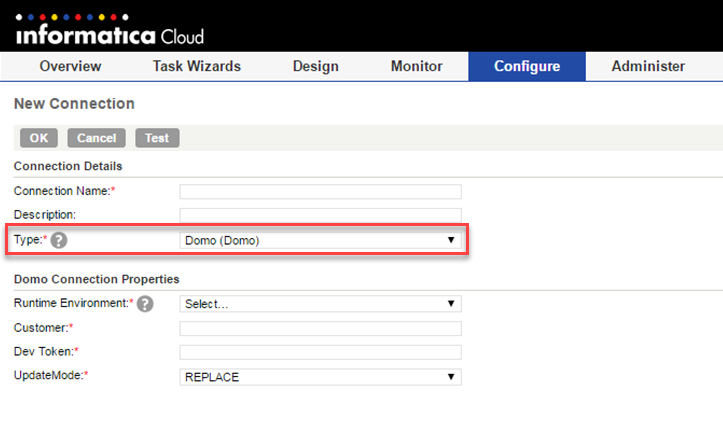 Connect to Informatica Cloud in Domo