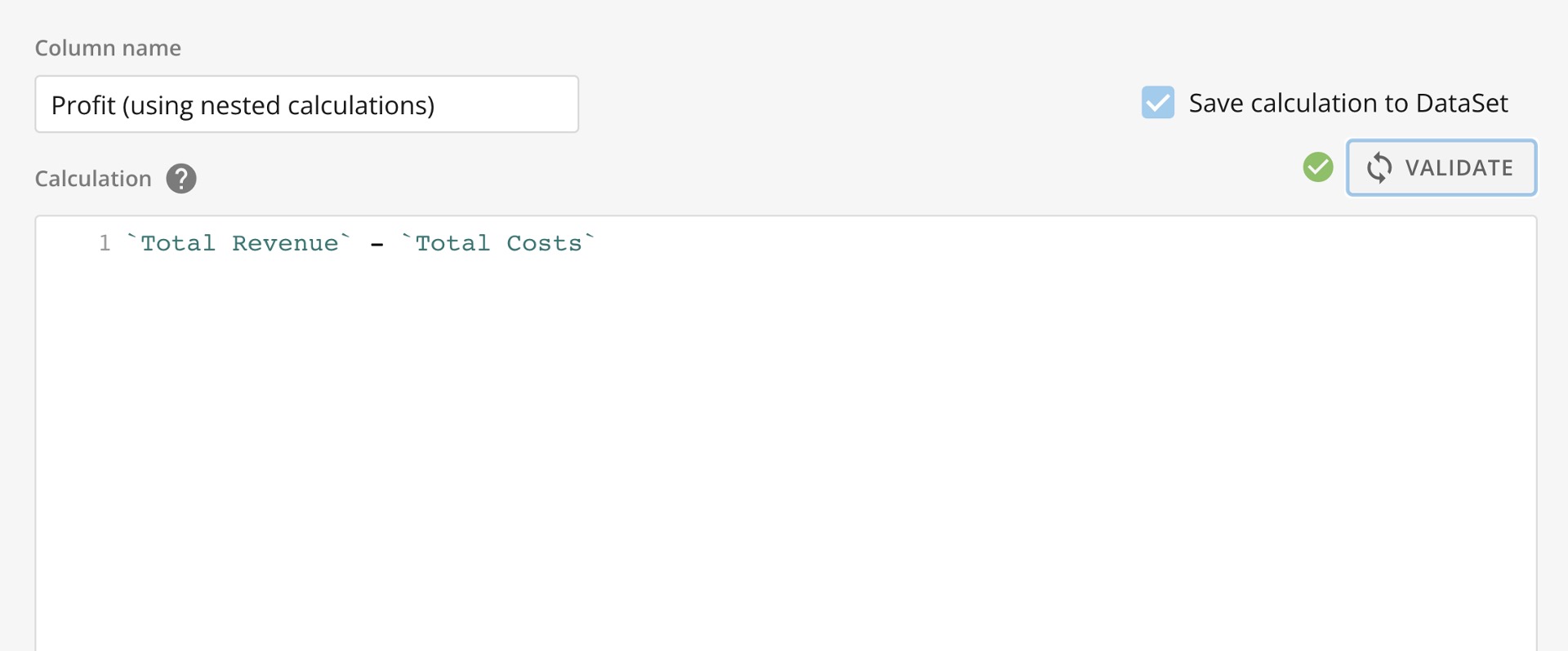 Nested Calculations