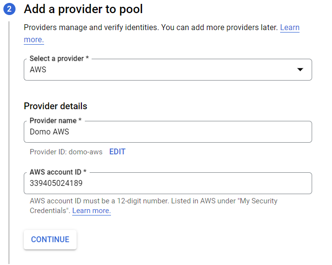 Google BigQuery Workload Identity Federation Connector