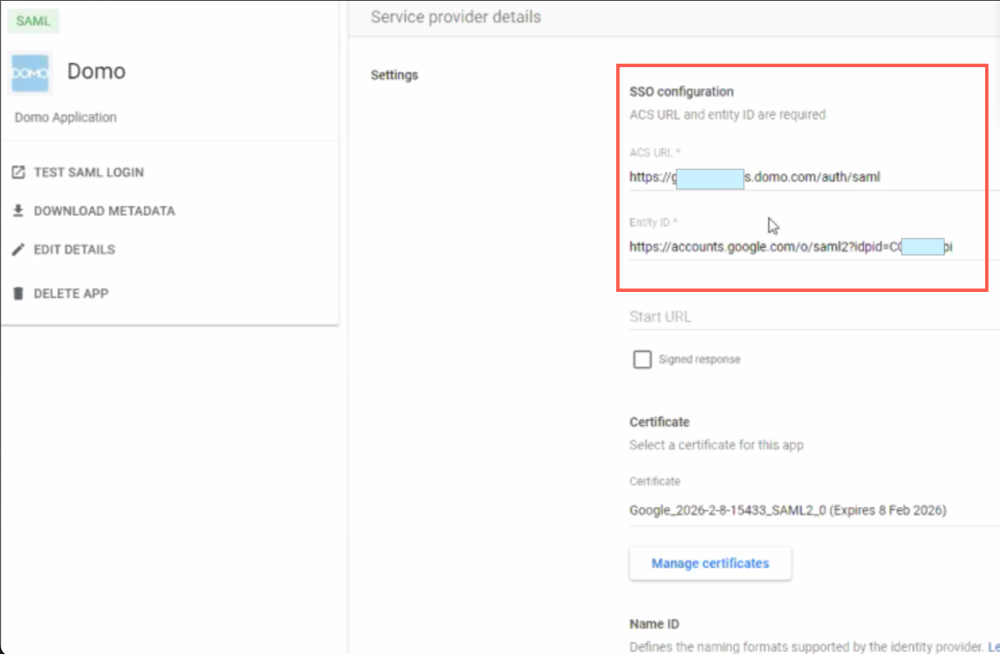 Enabling SSO with Google
