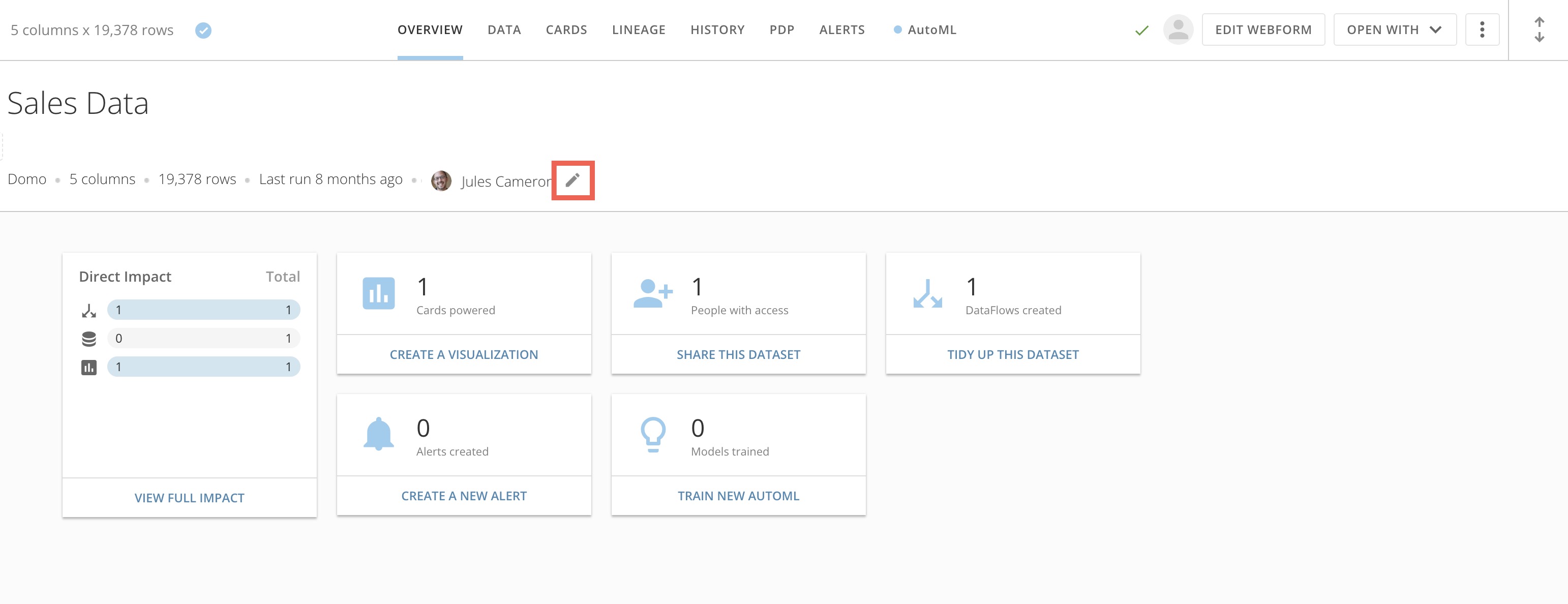 Change the Owner of a DataSet