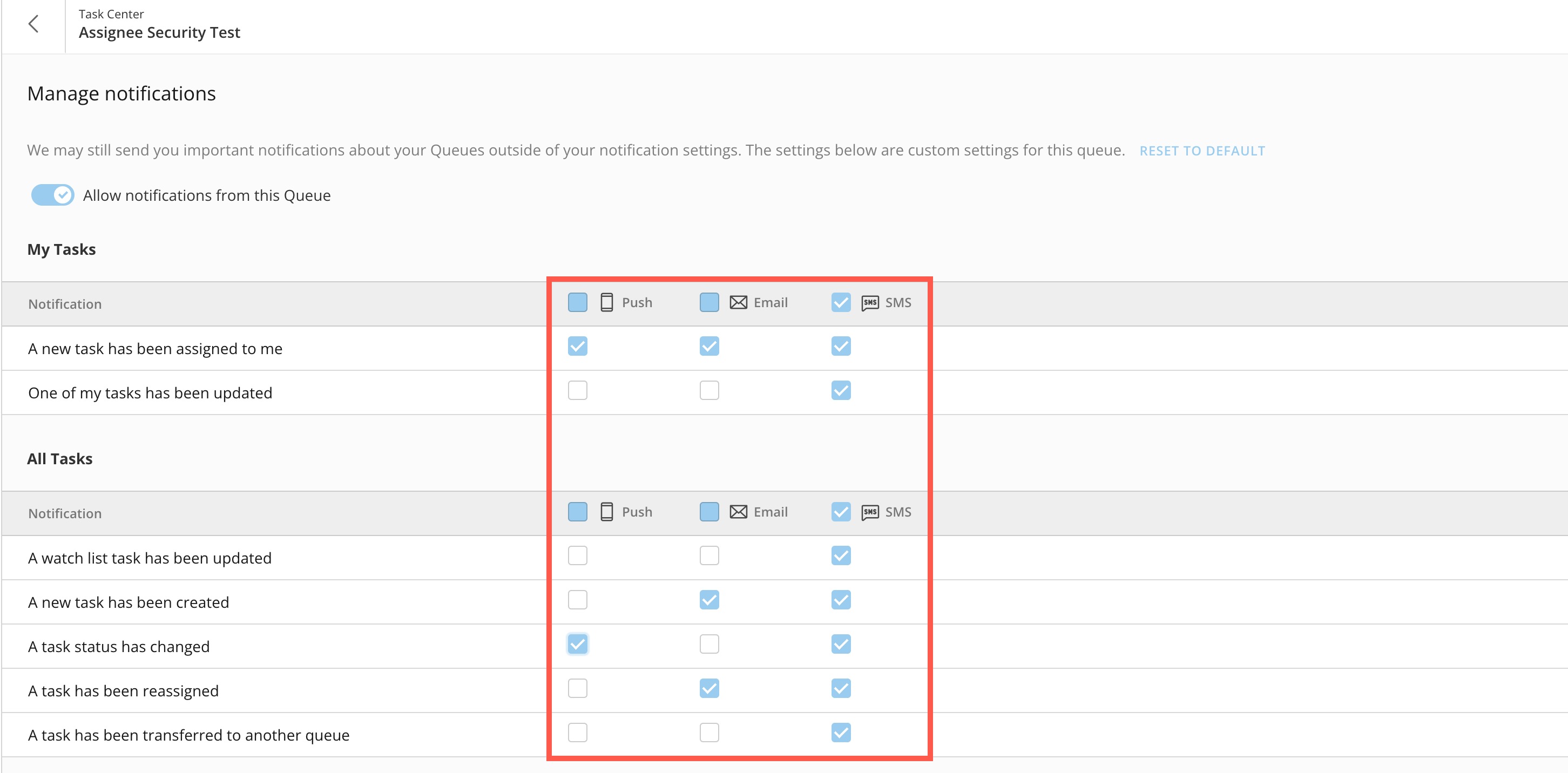 Monitor Queues in Task Center