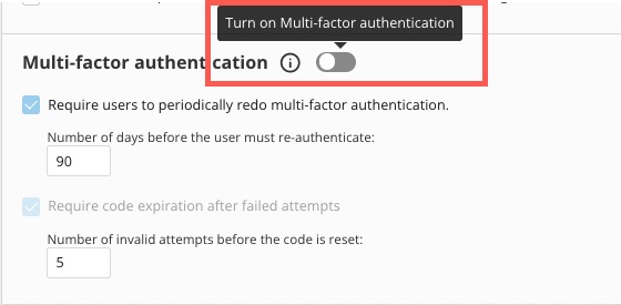Enable Multi-factor Authentication