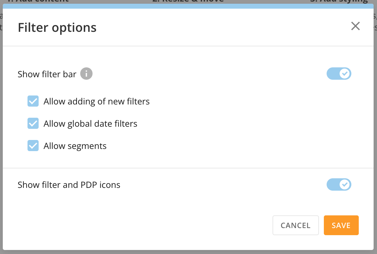 Page Filters and Filter Views on Dashboards