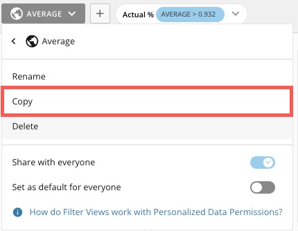 Page Filters and Filter Views on Dashboards