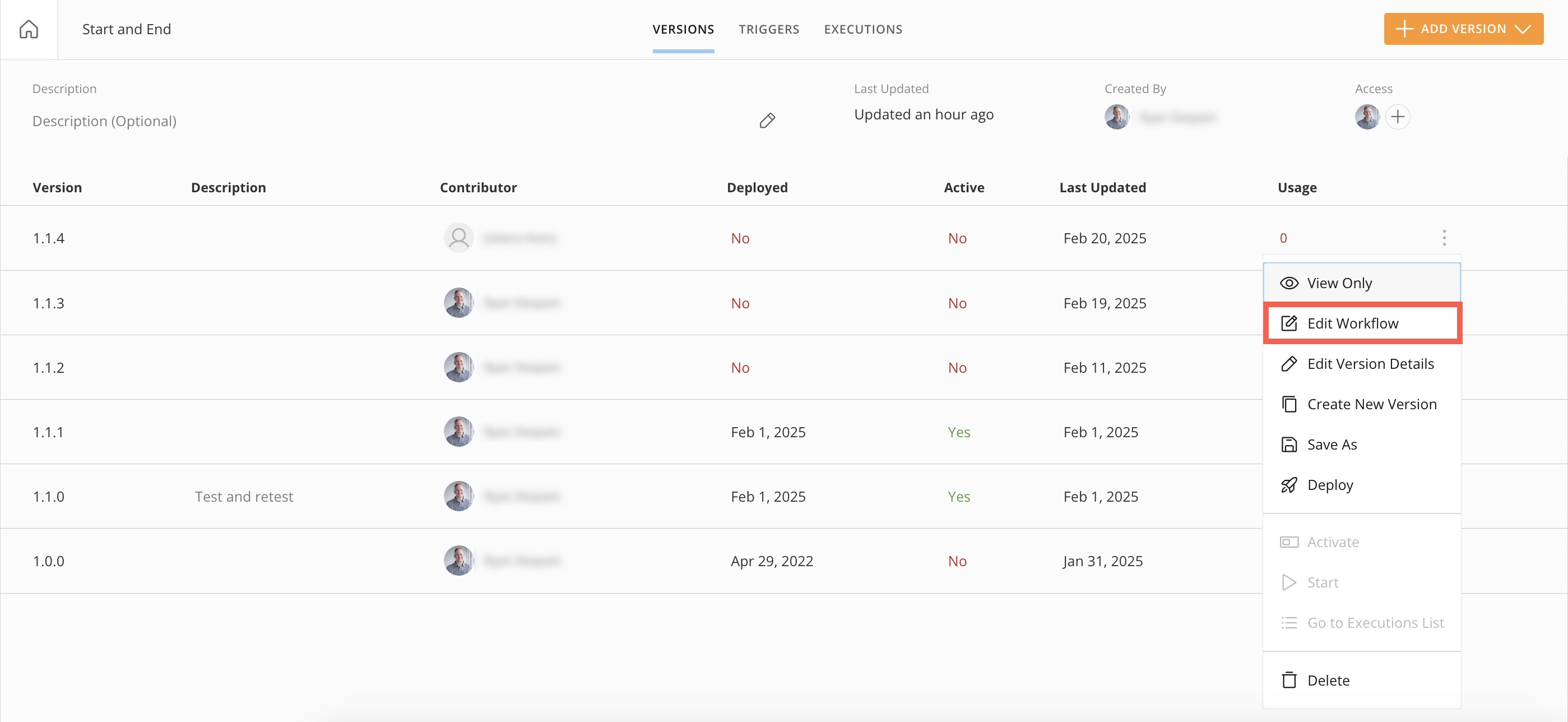 Manage Workflows