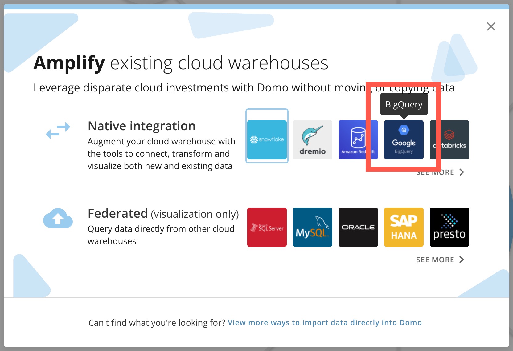 > Domo on Google BigQuery (RECOMMENDED)
