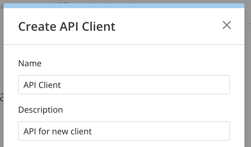 Manage API Clients