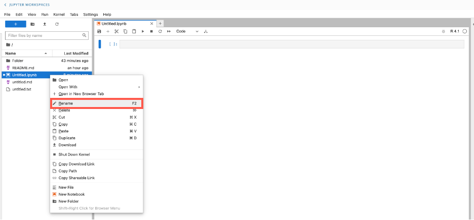 Jupyter Workspaces | User Guide