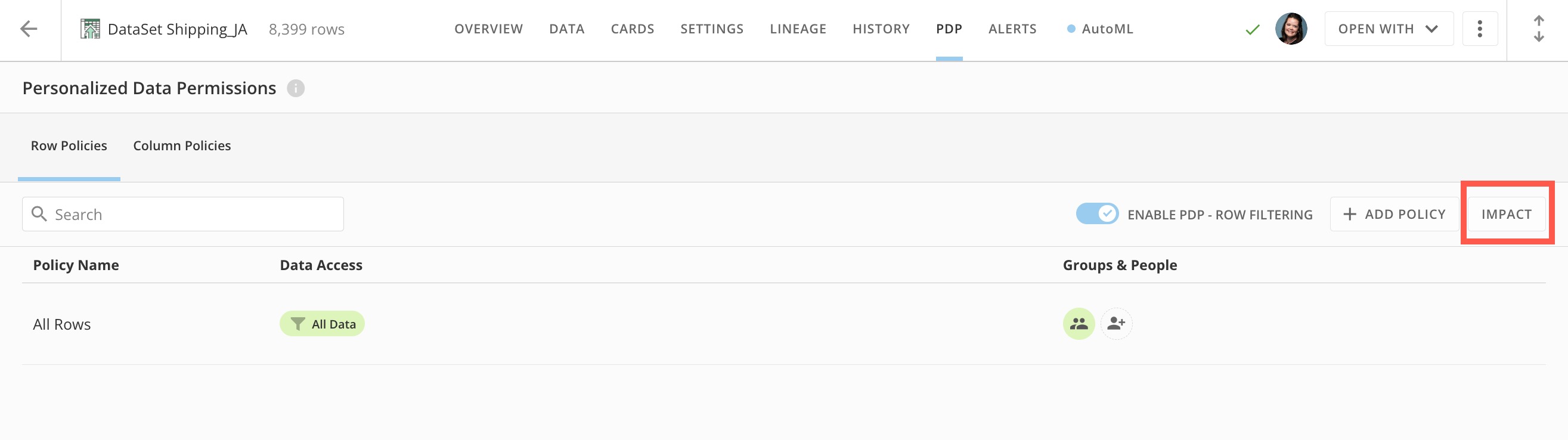 Personalized Data Permissions (PDP)