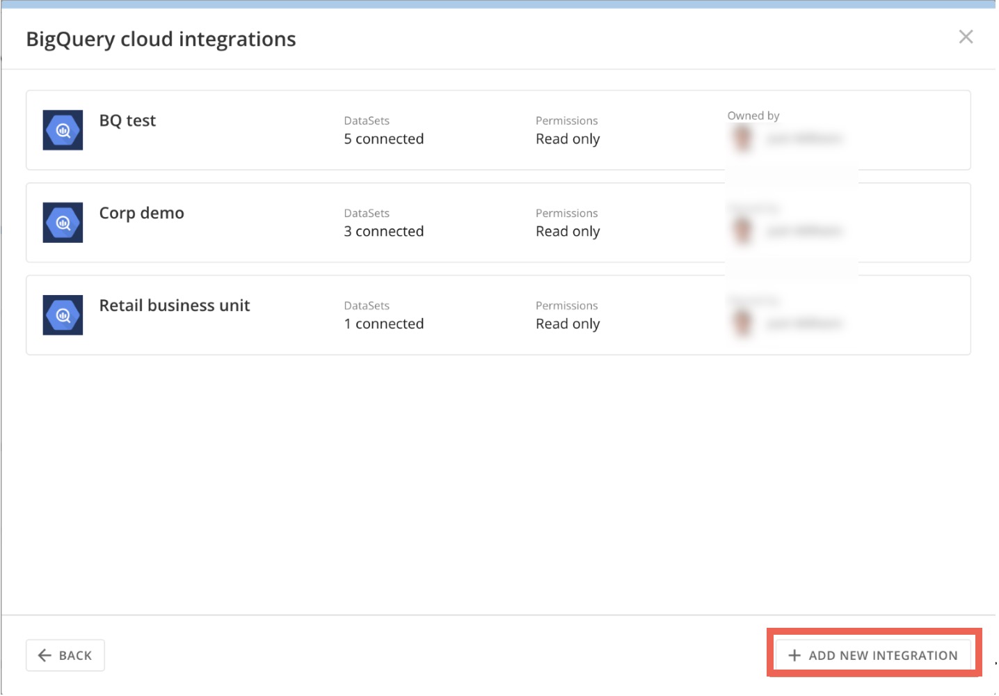 Register google bigquery with cloud amplifier