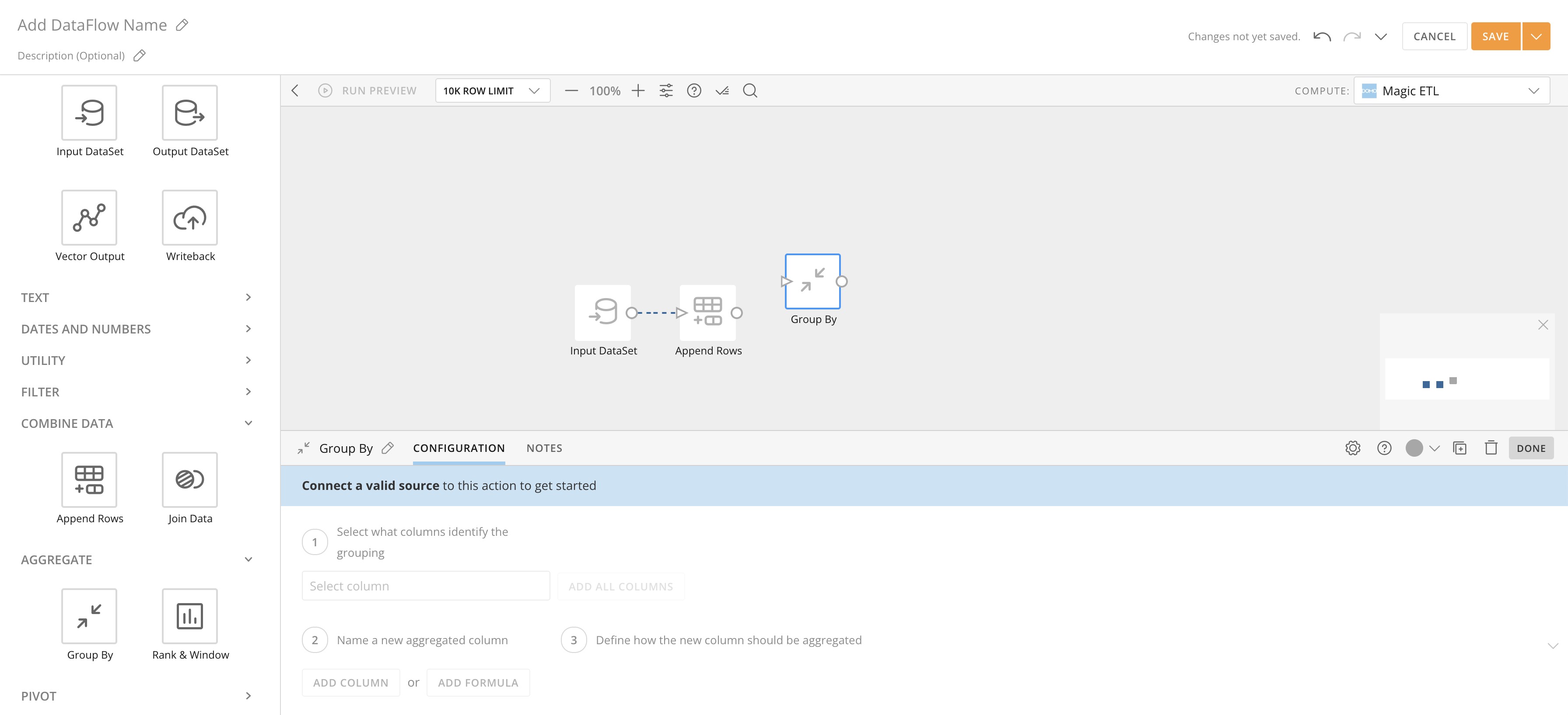 Magic ETL DataFlowを作成する